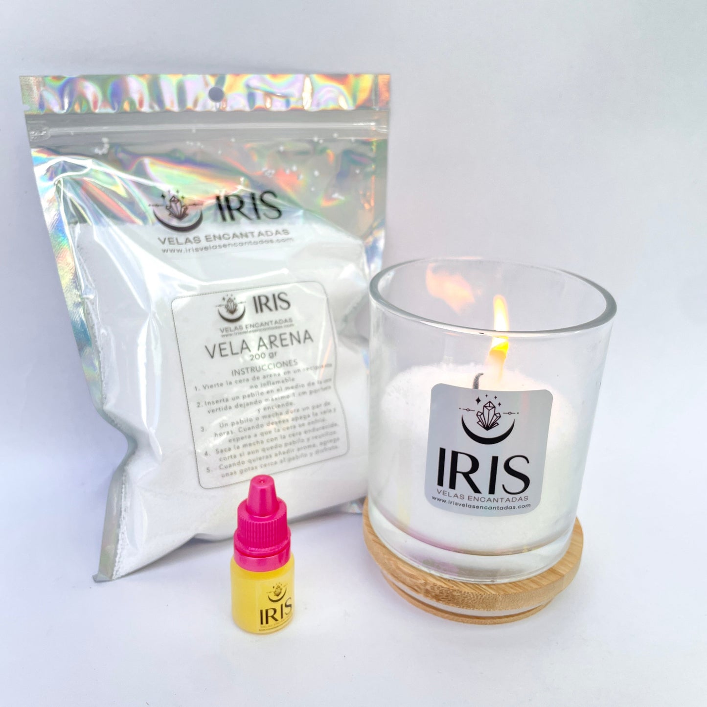 Kit para hacer velas de cera arena